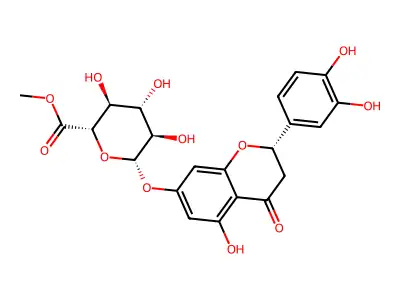 Eriodictyol 7-O-methylglucuronide structure