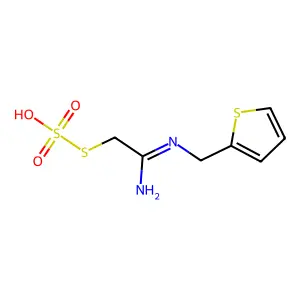 S-(2-Imino-2-((2-thienylmethyl)amino)ethyl) hydrogen thiosulfate structure