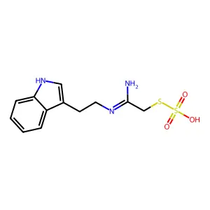 Methanethiol, N-(2-(3-indolyl)ethyl)amidino-, hydrogen thiosulfate structure