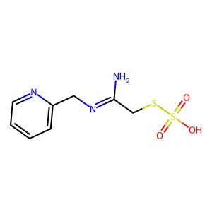 2-[[(1-Amino-2-sulfosulfanylethylidene)amino]methyl]pyridine structure