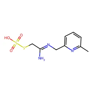 2-[[(1-Amino-2-sulfosulfanylethylidene)amino]methyl]-6-methylpyridine structure