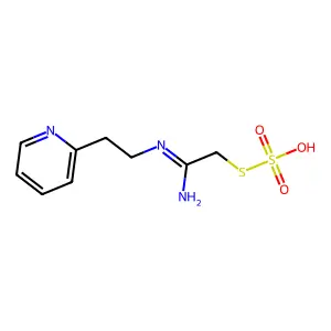 S-(2-Imino-2-((2-(2-pyridinyl)ethyl)amino)ethyl) hydrogen thiosulfate structure