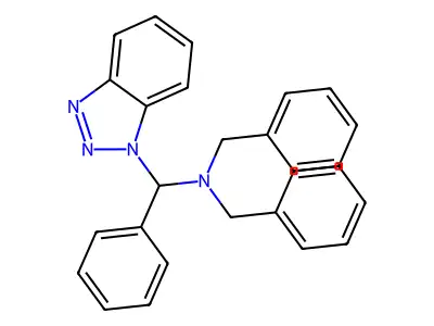 [1H-1,2,3-Benzotriazol-1-yl(phenyl)methyl]dibenzylamine structure