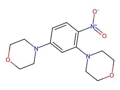 2,4-Dimorpholinonitrobenzene structure