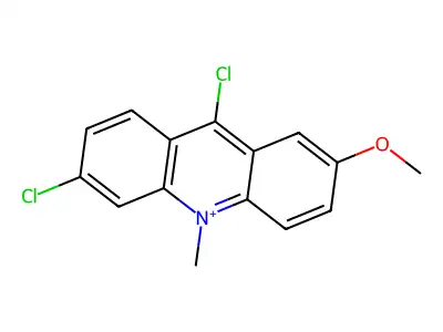 6,9-Dichloro-2-methoxy-10-methylacridin-10-ium structure
