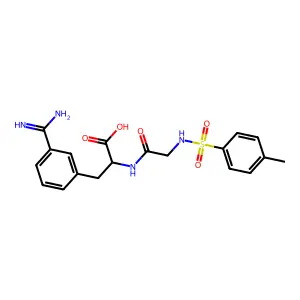 N(alpha)-tosyl-glycyl-3-amidinophenylalanine structure