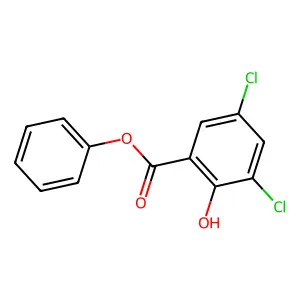 Salicylic acid, 3,5-dichloro-, phenyl ester structure
