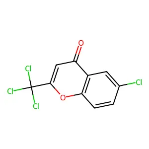 6-chloro-2-(trichloromethyl)-4H-chromen-4-one structure