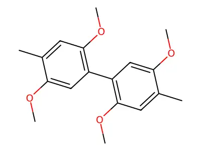 1,1'-Biphenyl, 2,2',5,5'-tetramethoxy-4,4'-dimethyl- structure