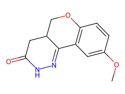 2H-(1)Benzopyrano(4,3-c)pyridazin-3(4H)-one, 4a,5-dihydro-9-methoxy- structure
