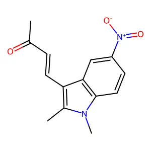 4-(1,2-Dimethyl-5-nitroindol-3-yl)but-3-en-2-one structure