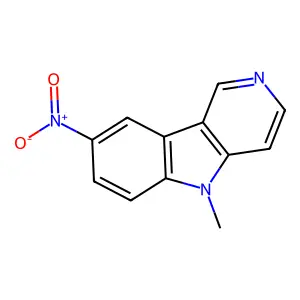 5-methyl-8-nitro-5H-pyrido[4,3-b]indole structure