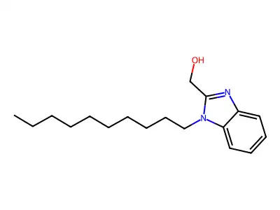 (1-decyl-1H-1,3-benzodiazol-2-yl)methanol structure