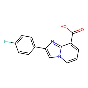 2-(4-Fluorophenyl)imidazo[1,2-a]pyridine-8-carboxylic acid structure