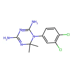 1,3,5-Triazine-2,4-diamine, 1-(3,4-dichlorophenyl)-1,6-dihydro-6,6-dimethyl- structure
