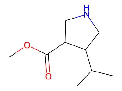 4-Isopropyl-pyrrolidine-3-carboxylic acid methyl ester structure