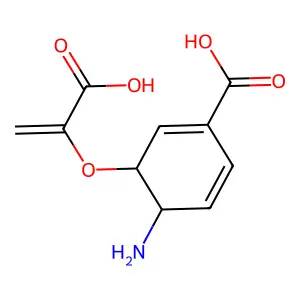 4-氨基-3-(1-羧乙烯氧基)环己-1,5-二烯-1-甲酸 structure