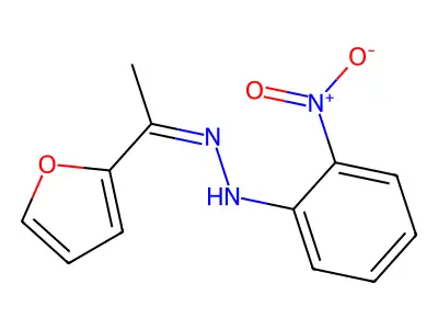 1-(2-Furyl)ethanone {2-nitrophenyl}hydrazone structure