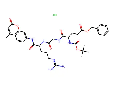 Boc-DL-Glu(OBn)-Gly-DL-Arg-AMC structure
