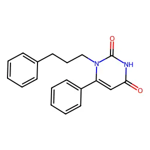 6-Phenyl-1-(3-phenylpropyl)pyrimidine-2,4-dione structure