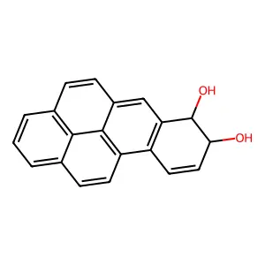 Benzo(a)pyrene-7,8-dihydrodiol structure
