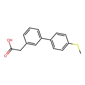 3-[4-(Methylsulfanyl)phenyl]phenylacetic acid structure