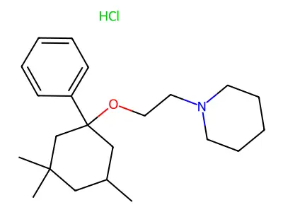 1-(2-((3,3,5-Trimethyl-1-phenylcyclohexyl)oxy)ethyl)piperidine structure