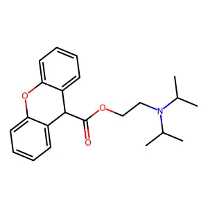 2-[(Diisopropyl)amino]ethyl 9H-xanthene-9-carboxylate structure