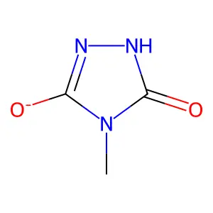 4-methyl-5-oxo-1H-1,2,4-triazol-3-olate structure