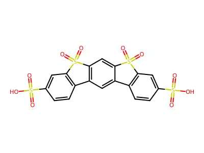 Tetraoxo-2H-dibenzo(D,D')benzo(1,2-B,5,4-B')dithiophene-3,9-disulfonic acid structure