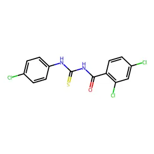 2,4-dichloro-N-[(4-chlorophenyl)carbamothioyl]benzamide structure