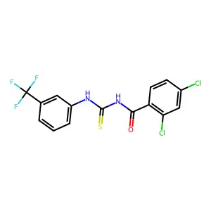 2,4-dichloro-N-[[3-(trifluoromethyl)phenyl]carbamothioyl]benzamide structure