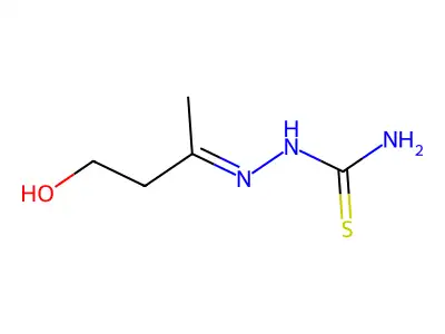 2-(4-Hydroxybutan-2-ylidene)hydrazine-1-carboximidothioic acid structure