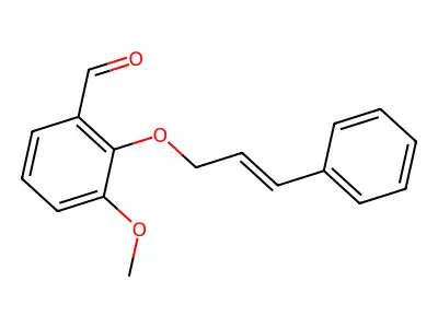 3-methoxy-2-{[(2E)-3-phenylprop-2-en-1-yl]oxy}benzaldehyde structure