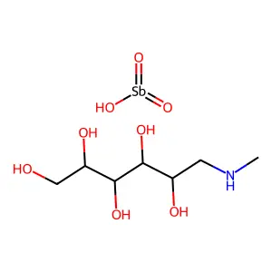 銻酸葡甲胺 structure