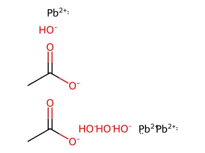 Lead acetate (Pb3(AcO)2(OH)4) structure