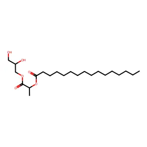 Hexadecanoic acid, 1-carboxyethyl ester, monoester with 1,2,3-propanetriol structure