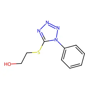 2-(1-Phenyltetrazol-5-yl)sulfanylethanol structure