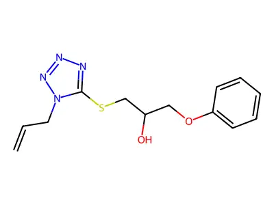 1-[(1-Allyl-1H-tetraazol-5-YL)sulfanyl]-3-phenoxy-2-propanol structure