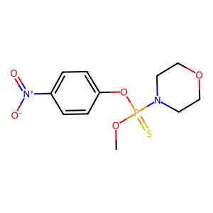 Phosphonothioic acid, morpholino-, O-methyl O-(p-nitrophenyl) ester structure