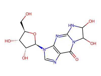 Misonidazole-guanosine product structure