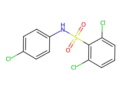 2,6-dichloro-N-(4-chlorophenyl)benzenesulfonamide structure