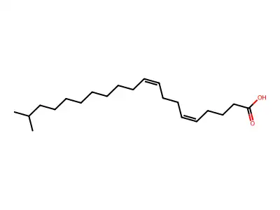 19-Methylicosa-5,9-dienoic acid structure