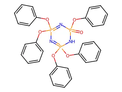 6-Oxo-2,2,4,4,6-pentaphenoxycyclotri-lambda(5)-phosphazane-1,3-diene structure