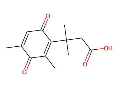 3-(3',6'-Dioxo-2',4'-dimethylcyclohexa-1',4'-diene)-3,3-dimethylpropionic acid structure