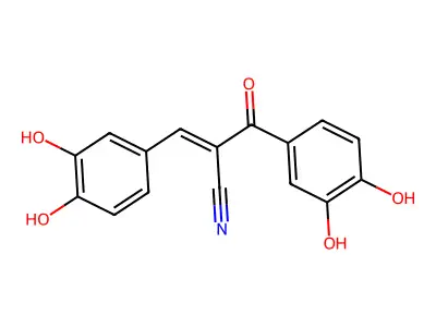 2-(3,4-二羟基苯甲酰基)-3-(3,4-二羟基苯基)丙烯腈 structure