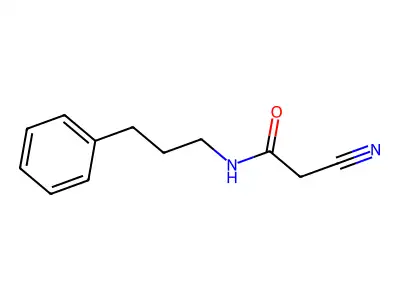 2-cyano-N-(3-phenylpropyl)acetamide structure