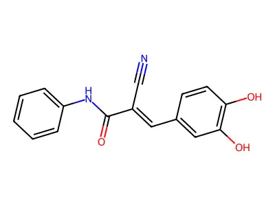 2-氰基-3-(3,4-二羟基苯基)-N-苯基丙烯酰胺 structure