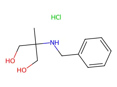 1,3-Propanediol, 2-methyl-2-((phenylmethyl)amino)-, hydrochloride structure