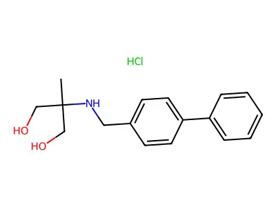 1,3-Propanediol, 2-(((1,1'-biphenyl)-4-ylmethyl)amino)-2-methyl-, hydrochloride structure